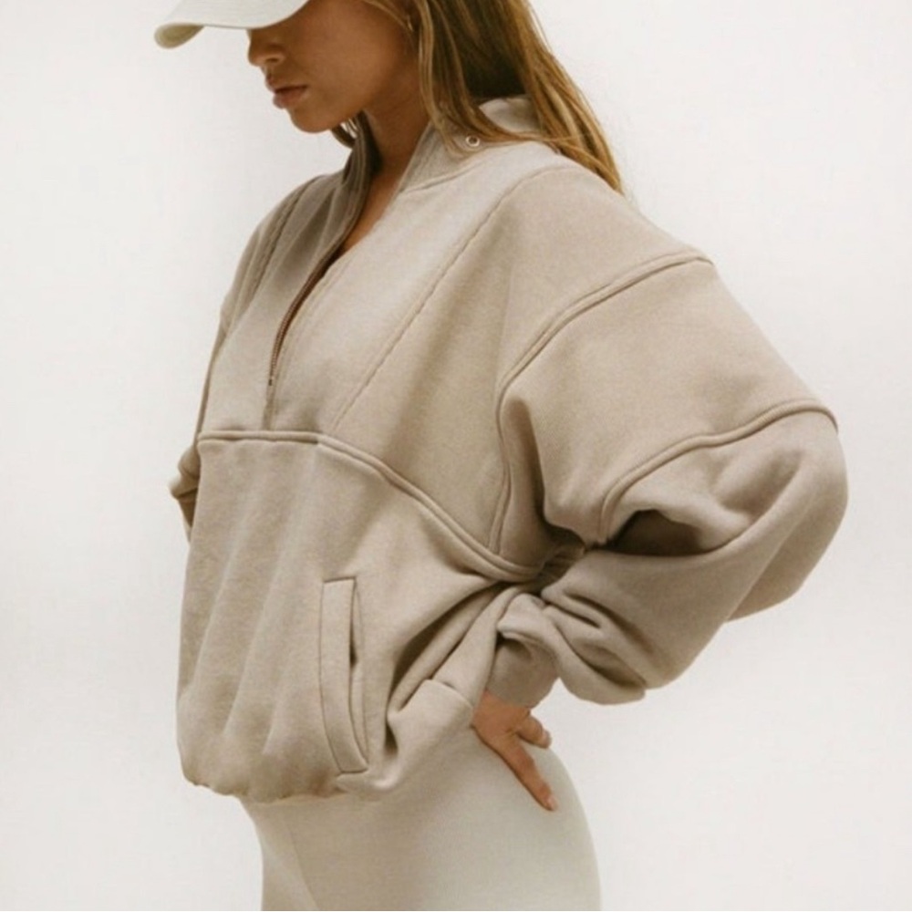 Cozy Beige Women's Pullover Sweatshirt